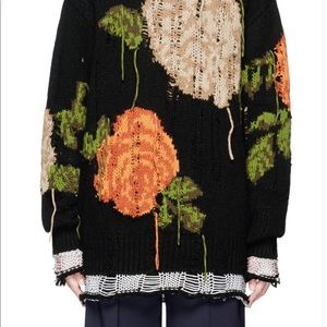 Msgm floral distressed sweater